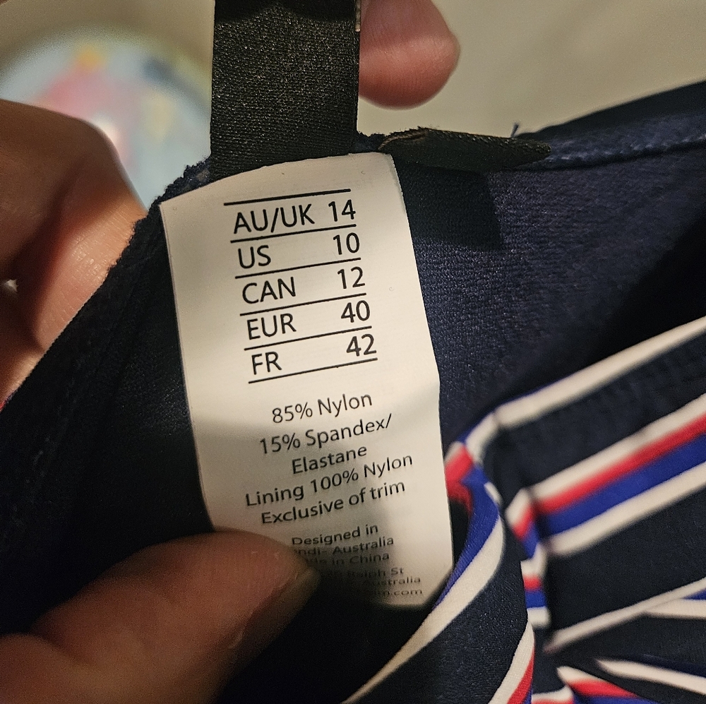 Nip Tuck One Piece Nautical Striped Swimsuit Size… - image 4